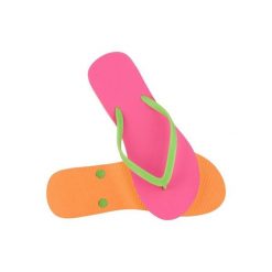 Japonki basenowe damskie aqua-sport fluo. Czerwone klapki damskie AQUA-SPORT, bez wzorów, bez obcasa, bez zapięcia. Za 25.00 zł.