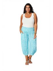 Aller Simplement Spodnie w kolorze turkusowym rozmiar: 54-58. Niebieskie spodnie materiałowe damskie Aller Simplement, bez wzorów, z materiału. Za 65.99 zł.