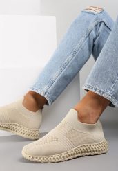 Beżowe Buty Sportowe Phinelle. Brązowe obuwie sportowe casual damskie Renee, na fitness i siłownię. Za 44.99 zł.