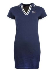 Peak Mountain Sukienka polo w kolorze granatowym rozmiar: S. Niebieskie sukienki damskie Peak Mountain, bez wzorów, bez ramiączek. Za 100.99 zł.