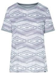 Naturana Koszulka w kolorze szaro-fioletowym rozmiar: L. Szare bluzki damskie Naturana, l, bez wzorów, z bawełny, bez kołnierzyka, bez ramiączek. Za 43.99 zł.