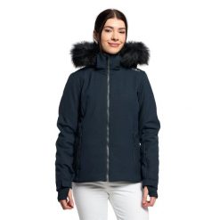 Kurtka narciarska damska CMP 31W0196F. Niebieskie kurtki damskie CMP, na zimę, xs, bez wzorów, bez kaptura. Za 529.99 zł.
