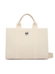 KARL LAGERFELD Torebka B2W50090 Kremowy. Białe torebki klasyczne damskie KARL LAGERFELD, z materiału, bez dodatków. Za 549.99 zł.