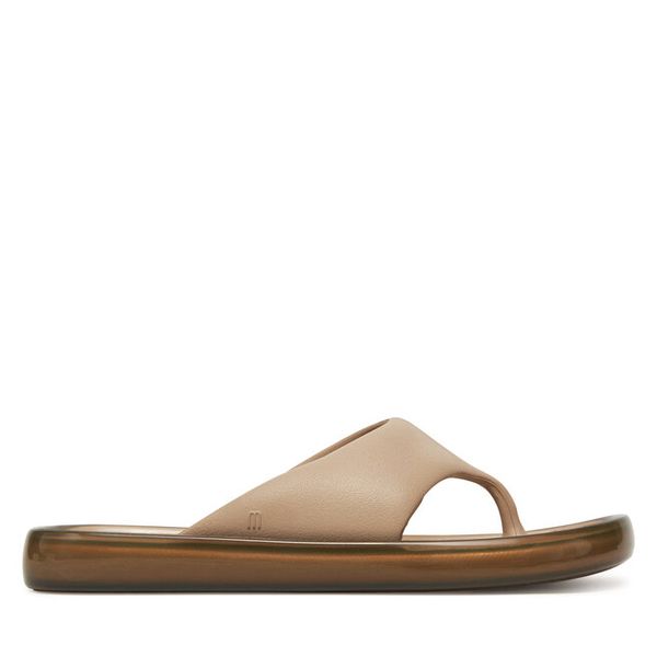 Japonki Melissa. Brązowe klapki damskie Melissa, bez wzorów, bez obcasa, bez zapięcia. Za 399.99 zł.