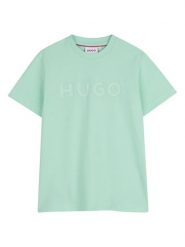HUGO T-Shirt G01014 S Zielony Regular Fit. Zielone t-shirty i koszulki chłopięce Hugo, bez wzorów, z bawełny, bez kołnierzyka, bez ramiączek. Za 169.99 zł.