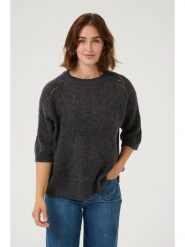 Kaffe Sweter "Tiana" w kolorze czarnym rozmiar: XS. Czarne swetry klasyczne damskie Kaffe, xs, z wełny, bez kołnierzyka. Za 100.99 zł.