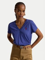 Polo Ralph Lauren T-Shirt 211B14611003 Niebieski Regular Fit. Niebieskie t-shirty damskie Polo Ralph Lauren, xs, bez wzorów, z bawełny, bez kołnierzyka. Za 399.99 zł.