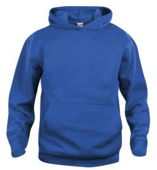 Clique Basic Hoody Junior blu chabrowy bluza z kapturem, materiał antymechacący. Niebieskie bluzy damskie CLIQUE, bez wzorów, z bawełny, z kapturem. Za 145.21 zł.