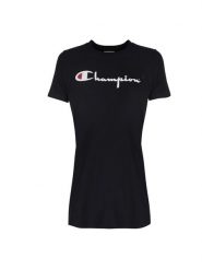 Champion T-Shirt "Long Top" | 110045 | Kobieta | Czarny. Czarne t-shirty damskie Champion, s, bez wzorów, z bawełny, bez kołnierzyka. W wyprzedaży za 79.00 zł.