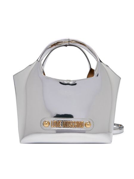 LOVE MOSCHINO Torebka JC4133PP1OLP0902 Srebrny. Szare torebki klasyczne damskie Love Moschino, ze skóry, bez dodatków. Za 859.99 zł.