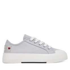 Trampki LOVE MOSCHINO. Szare trampki damskie Love Moschino, bez wzorów, bez zapięcia. Za 589.99 zł.