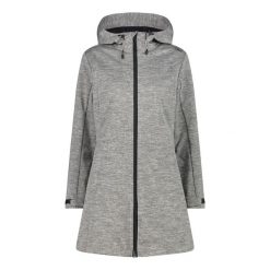 Kurtka damska z kapturem softshell CMP. Brązowe kurtki damskie CMP, bez wzorów, z poliesteru, z kapturem. Za 492.80 zł.