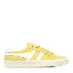 Sznurowane trampki damskie Gola Tennis Mark. Białe trampki damskie Gola, bez wzorów, z materiału, bez zapięcia. Za 283.50 zł.
