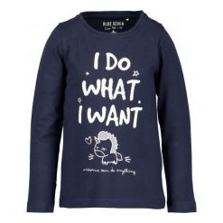 Blue Seven Koszulka Dziewczęca Z Napisem 110 Niebieska. Niebieskie koszulki i t-shirty dziewczęce Blue Seven, z nadrukiem. Za 45.00 zł.