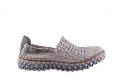 Półbuty Rock Full Breath Bin Lt Lt Grey With Tutti Frutti Binding 23 032957, Szary, Materiał - 41. Szare półbuty damskie Rock Spring, na lato, bez wzorów, z materiału, bez obcasa, bez zapięcia. W wyprzedaży za 164.99 zł.