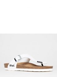 BAYTON Japonki "Mercure" w kolorze białym rozmiar: 37. Białe klapki damskie Bayton, bez wzorów, z otwartym noskiem, bez obcasa, bez zapięcia. Za 109.45 zł.