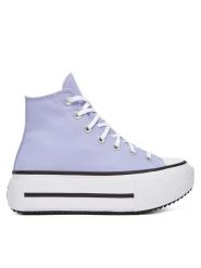 Converse Trampki Chuck Taylor All Star Lift Double Stack A15206C Fioletowy. Fioletowe trampki damskie Converse, bez wzorów, z materiału, bez zapięcia. Za 289.99 zł.