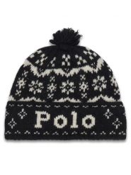 Polo Ralph Lauren Czapka 455P23851001 Czarny. Czarne czapki damskie Polo Ralph Lauren, na zimę, bez wzorów. Za 549.99 zł.