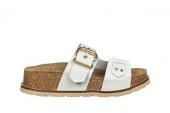 Klapki Yokono Oca-252 Opak Hielo, Biały, Skóra naturalna - 39. Białe klapki damskie Yokono, bez wzorów, z materiału, bez obcasa, na platformie, bez zapięcia. W wyprzedaży za 179.10 zł.