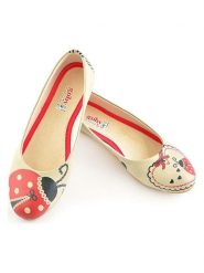 Goby Baleriny w kolorze beżowo-czerwonym rozmiar: 35. Brązowe balerinki damskie Goby, bez wzorów. Za 130.99 zł.