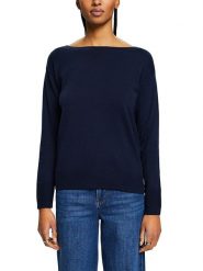 ESPRIT Sweter w kolorze granatowym rozmiar: XXS. Niebieskie swetry klasyczne damskie ESPRIT, xxs, z bawełny, bez kołnierzyka. Za 74.63 zł.
