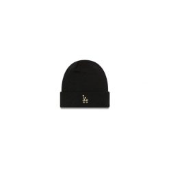 Czapka zimowa New Era LA Dodgers beanie czarno-złota. Czarne czapki damskie New Era, na zimę, bez wzorów, z materiału. Za 221.99 zł.