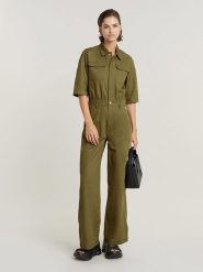 G-Star Kombinezon w kolorze khaki rozmiar: S. Brązowe kombinezony damskie G-Star, s, bez wzorów, z bawełny, retro, bez kołnierzyka, bez ramiączek. Za 259.13 zł.