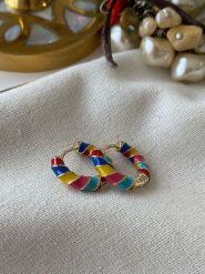 Luseera Pozłacane kolczyki-kreole rozmiar: onesize. Żółte kolczyki damskie Luseera, pozłacane. Za 84.21 zł.