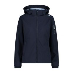Kurtka damska turystyczna CMP 39A5006. Niebieskie kurtki sportowe damskie CMP, xs, bez wzorów, z softshellu, bez kaptura. Za 400.30 zł.
