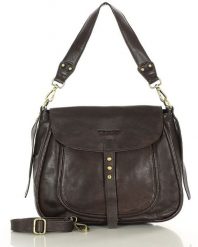 Saddle bag MARCO MAZZINI czekoladowy vs120c. Brązowe torebki klasyczne damskie ze skóry, bez dodatków. Za 521.55 zł.