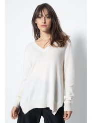 AUTHENTIC CASHMERE Kaszmirowy sweter "Giegn" w kolorze białym rozmiar: M. Białe swetry klasyczne damskie AUTHENTIC CASHMERE, m, z kaszmiru, bez kołnierzyka. Za 347.99 zł.
