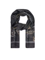 Guess Chusta AW5532 VIS03 Czarny. Czarne chusty damskie Guess, z aplikacjami, z wiskozy. Za 154.99 zł.