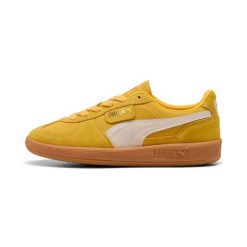 Sneakersy Puma Palermo. Żółte obuwie sportowe damskie Puma, bez zapięcia, trekkingowe. W wyprzedaży za 270.50 zł.