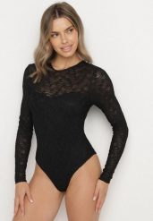 Czarne Koronkowe Body z Długim Rękawem Esaressa. Czarne body i gorsety Born2be, z aplikacjami, z koronki. Za 79.99 zł.