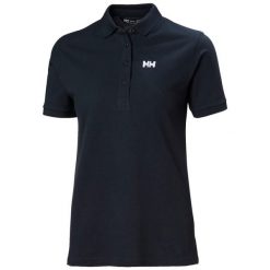Damska koszulka polo Helly Hansen Pier Pique. Niebieskie koszulki damskie Helly Hansen, bez wzorów, z bawełny, bez kołnierzyka, bez ramiączek. Za 291.50 zł.