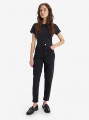 Levi's Dżinsy - Mom fit - w kolorze granatowym rozmiar: W24/L27. Niebieskie jeansy damskie Levi's, z podwyższonym stanem. Za 136.45 zł.
