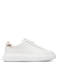 Calvin Klein Sneakersy Cupsole Lace Up Leather HW0HW01987 Biały. Białe obuwie sportowe damskie Calvin Klein, ze skóry, bez zapięcia. Za 629.99 zł.