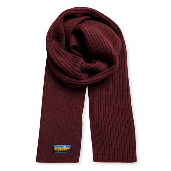 Szalik zimowy damski Superdry Vintage Radear 2.0. Brązowe szaliki damskie Superdry, na zimę, bez wzorów, z poliesteru. Za 111.55 zł.