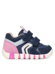 Geox Sneakersy B Iupidoo Girl B3558C 05422 C0965 Granatowy. Niebieskie buty sportowe dziewczęce Geox, ze skóry, bez zapięcia. Za 269.99 zł.