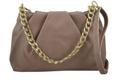 Marszczona listonoszka BARBERINI'S pudrowa 948-18. Czerwone shopper bag Barberinis, bez wzorów, ze skóry, małe, bez dodatków. Za 269.99 zł.