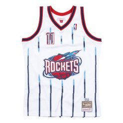 Koszulka Nba Houston Rockets Yao Ming. Białe bluzki damskie Mitchell & Ness, bez wzorów, sportowe, bez kołnierzyka, bez ramiączek. Za 561.00 zł.