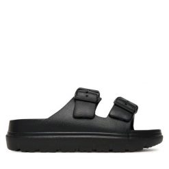 Klapki DeeZee. Czarne klapki damskie DeeZee, bez wzorów, bez obcasa, bez zapięcia. Za 69.99 zł.