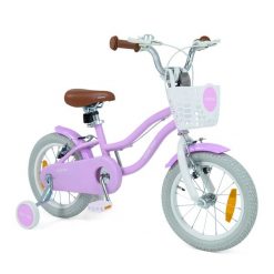 Rowerek dziecięcy 14" z koszyczkiem i bocznymi kółkami. Brązowe bez kategorii Costway. Za 378.00 zł.