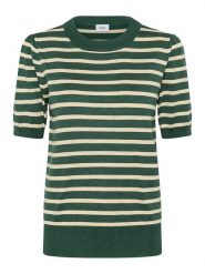 SAINT TROPEZ Koszulka dzianinowa w kolorze zielonym rozmiar: M. Zielone koszulki damskie Saint Tropez, m, bez wzorów, z dzianiny, bez kołnierzyka, bez ramiączek. Za 110.04 zł.