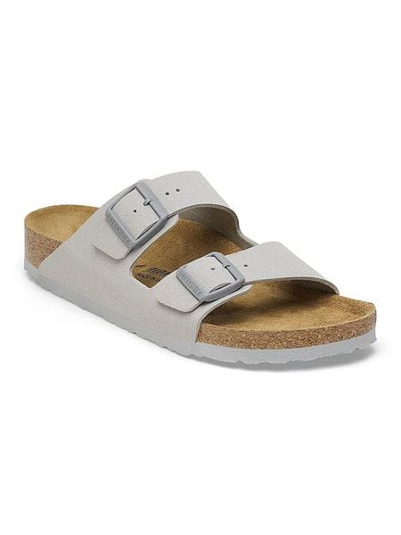 Birkenstock Klapki "Arizona BF" w kolorze szarym rozmiar: 41. Szare klapki damskie Birkenstock, bez wzorów, z otwartym noskiem, bez obcasa, bez zapięcia. Za 259.74 zł.