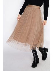 ASSUILI Spódnica w kolorze beżowym rozmiar: 42. Brązowe spódnice damskie Assuili, bez wzorów, z tiulu, klasyczne, midi. Za 174.95 zł.