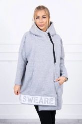 Bluza ocieplana z suwakiem szara. Szare bluzy damskie KESI, l, bez wzorów, z bawełny, bez kaptura. Za 278.10 zł.