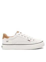 Mustang Trampki 1272-307-1 Biały. Białe trampki damskie Mustang, bez wzorów, z materiału, bez zapięcia. Za 259.99 zł.