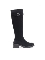 Clara Barson Kozaki FREYDIS SWS61830-12 Czarny. Czarne kozaki damskie Clara Barson, ze skóry, bez obcasa, na słupku, bez zapięcia. Za 179.99 zł.