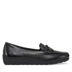 Mokasyny Tamaris. Czarne mokasyny damskie Tamaris, bez obcasa. Za 309.99 zł.